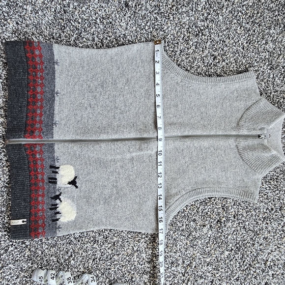 Woolrich Heather Gray Zip-Up Vest 100% Lamb's Wool - Picture 14 of 15